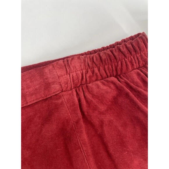 Vintage 90s Boho Western Cowgirl Rodeo Indie Sleaze Red Suede Fall Winter Skirt - Picture 10 of 15